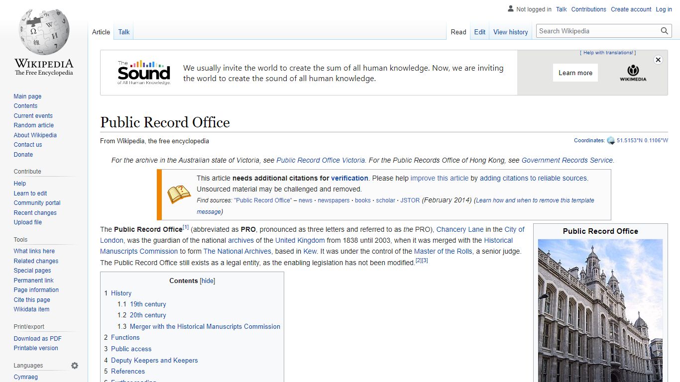 Public Record Office - Wikipedia